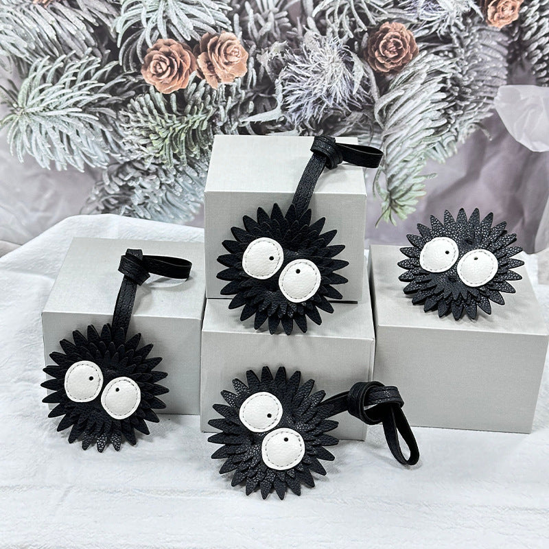 Black Briquette Pendant Funny Cute Rope Pendant Lanyard