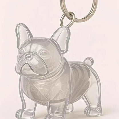 Lindo llavero colgante con forma de perro para guardar pelo