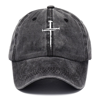 Gorra de papá vieja de algodón lavado con estampado retro para hombre