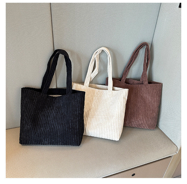Retro Corduroy Shoulder Bag