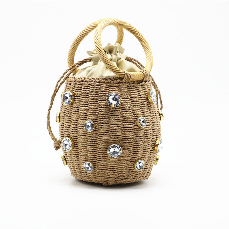 Diamond Straw Bag