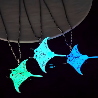 Collar luminoso de manta raya con viento oceánico, accesorios de playa luminosos