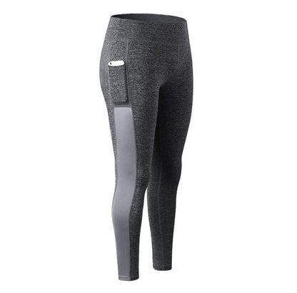 Pantalones de yoga para mujer con bolsillos, mallas deportivas sin costuras, de cintura alta, para fitness y correr.