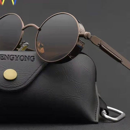 Gafas de sol polarizadas clásicas góticas steampunk para hombre y mujer
