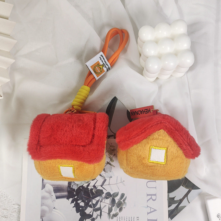Ten Qintian Creative Land Temple Plush Puppet And Doll Keychain