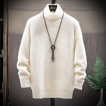 Mink High Collar Sweater Men's Undercoat