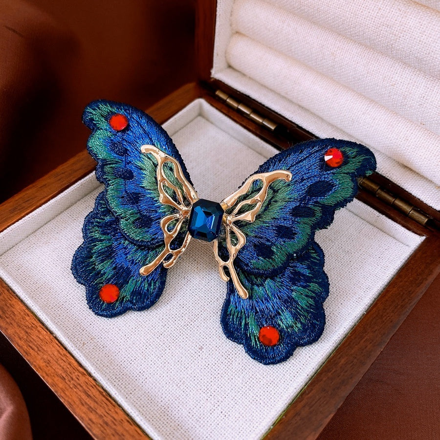 Butterfly Diamond-embedded Open Ring Design Sense Niche Jewelry
