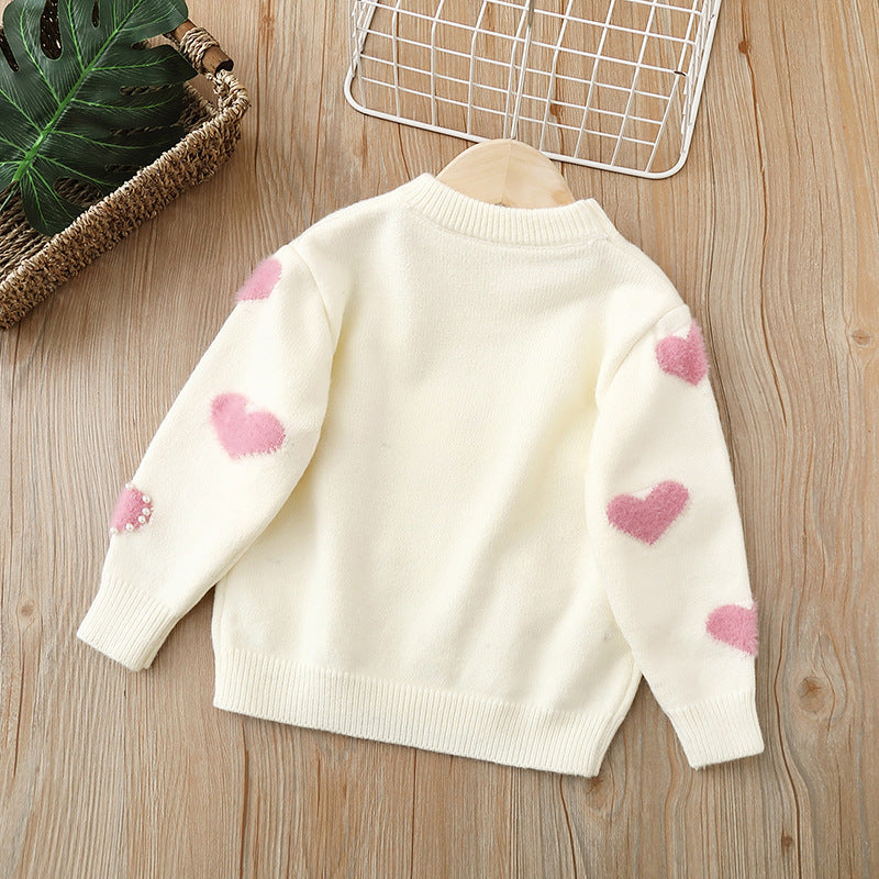 Girl's Sweater Knitwear Pullover Cardigan Top