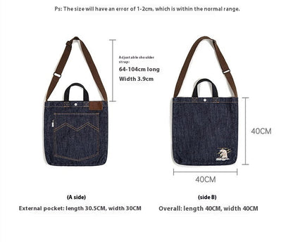 Bolso de hombro vaquero retro americano