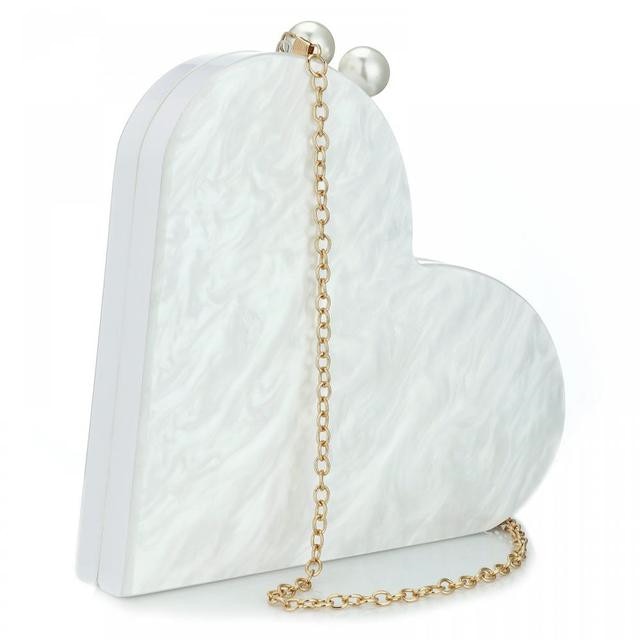 Pearl Heart Clutche