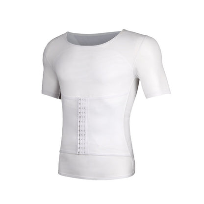Summer Men's Corset Shapewear For Abdomen, Tight - fitting, Fitness Corset, Invisible Short - sleeved Shapewear - BAGMODA