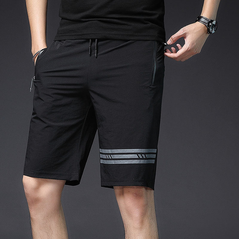 Zipper pocket short quick drying stretch pants for men - BAGMODA