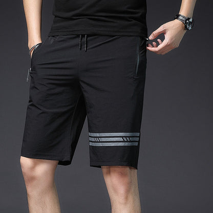 Zipper pocket short quick drying stretch pants for men - BAGMODA