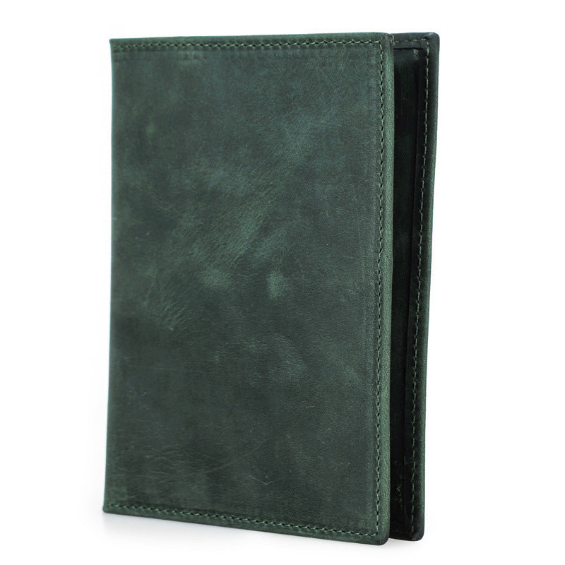 Retro Crazy Horse Leather Anti-theft Swiping Document Package