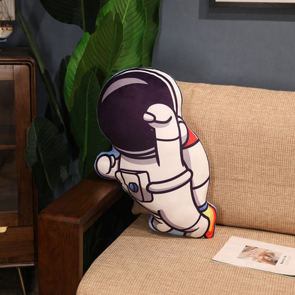 Almohada de peluche de la serie de simulación espacial, juguetes de astronauta, astronauta, cohete, nave espacial, muñeco de peluche, almohada para la siesta, regalos de cumpleaños para niños