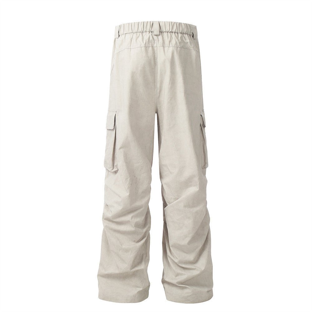 Multi - pocket Pleated Casual Working Pants Men - BAGMODA