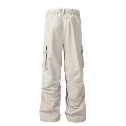Multi - pocket Pleated Casual Working Pants Men - BAGMODA