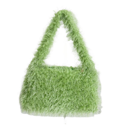 Bonbonfarbene Handtasche mit Quaste