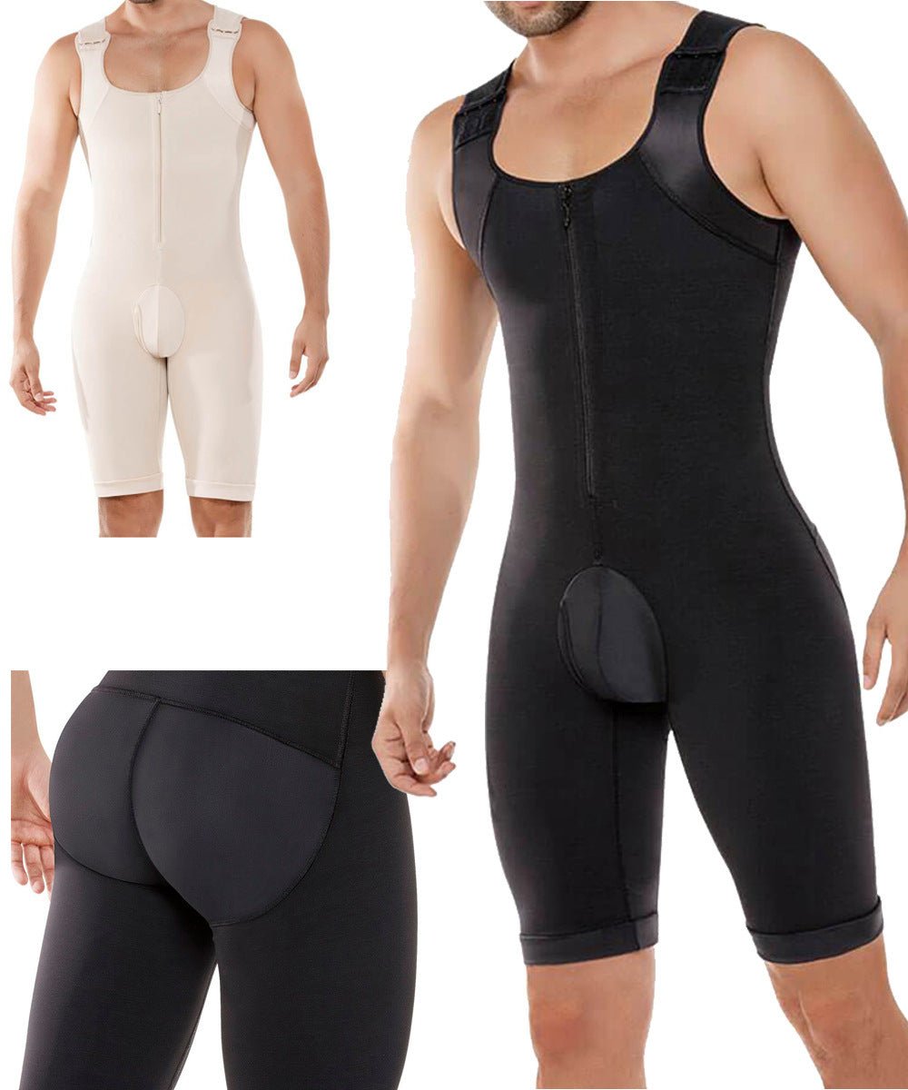 Peach Pants Jumpsuit Lift Body Shape For Men - BAGMODA