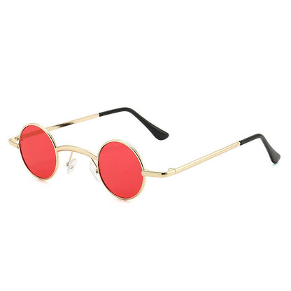 Gafas de sol retro de montura redonda pequeña a la moda para hombres y mujeres
