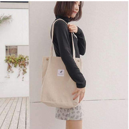 Bolsa de hombro reutilizable ecológica de lona