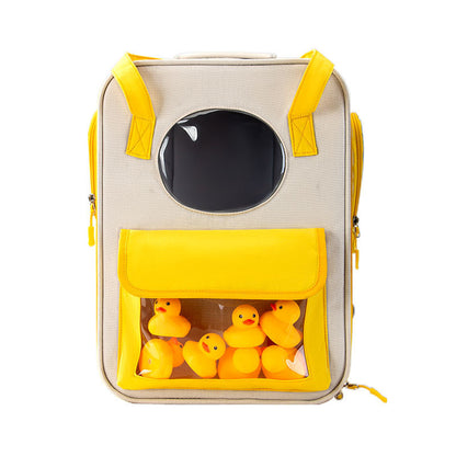 Mochila de lona transpirable de gran capacidad para mascotas