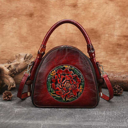 Bolso literario con diseño de concha y flores de viento nacional, bolso de hombro diagonal