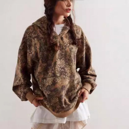 Sudadera con capucha para mujer con impresión 3D de moda