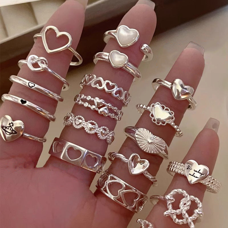 Stylish Adjustable Love Heart-shaped Ring Women