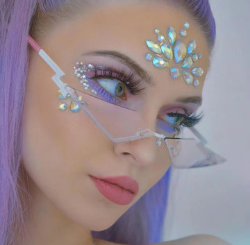 Modische randlose Sonnenbrille für Damen