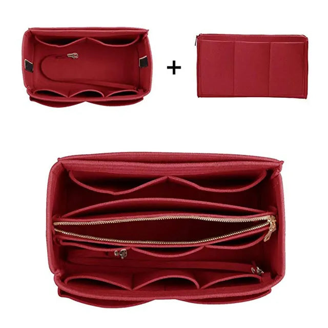 Multi pocket women's makeup bag