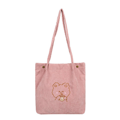 Cute Velvet Embroidery Bag - BAGMODA