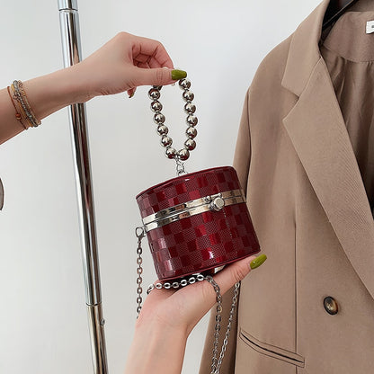 Clutch de fiesta acrílico con diamantes