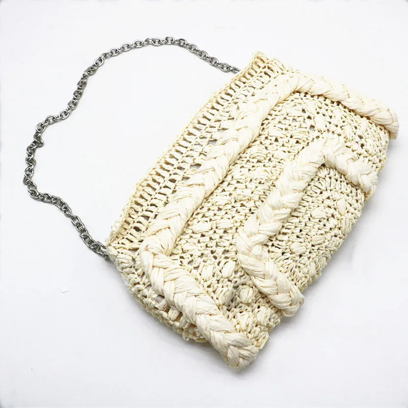 Boho Charm Woven Straw Bag - BAGMODA
