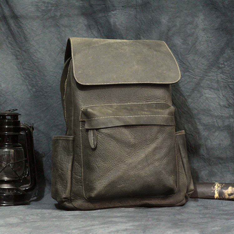 Horse Leather Korean Backpack