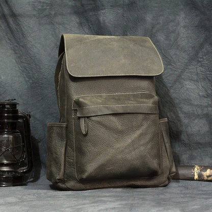 Mochila coreana de cuero de caballo