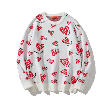 Oversized Casual Trendy Hip-hop Crew Neck Sweater