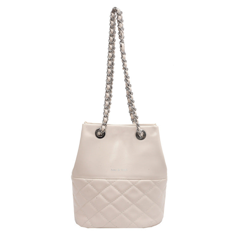 Korean Diamond Texture Bucket Bag