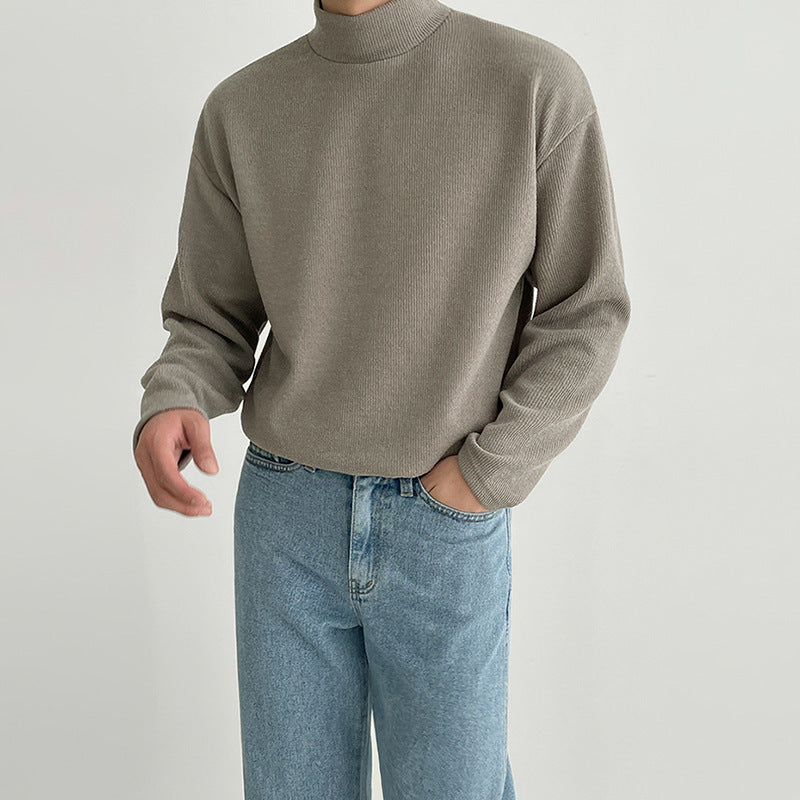 Thickened Versatile Cotton Solid T-shirt Male