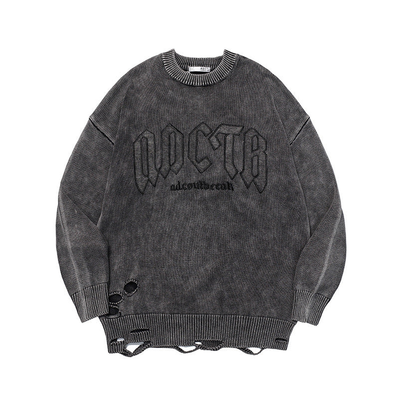 American Vintage High Street Washed Old Split Sweater Male