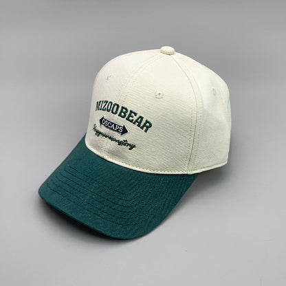 Gorra de béisbol deportiva transpirable con bordado de algodón y letras de colores simples a juego
