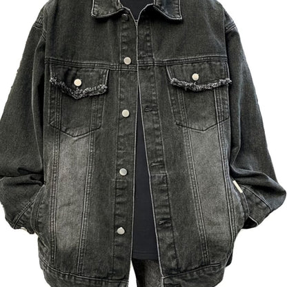 Batik-Arbeitskleidung, Denim, gewaschen, Old Ruan, hübsche Pilotenjacke