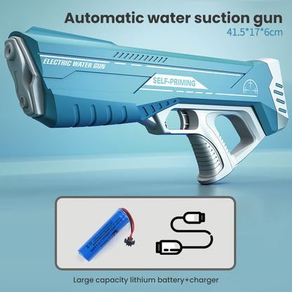 Pistola de agua eléctrica automática con absorción de agua, juguete para exteriores, playa, piscina, baño, regalo para niños.