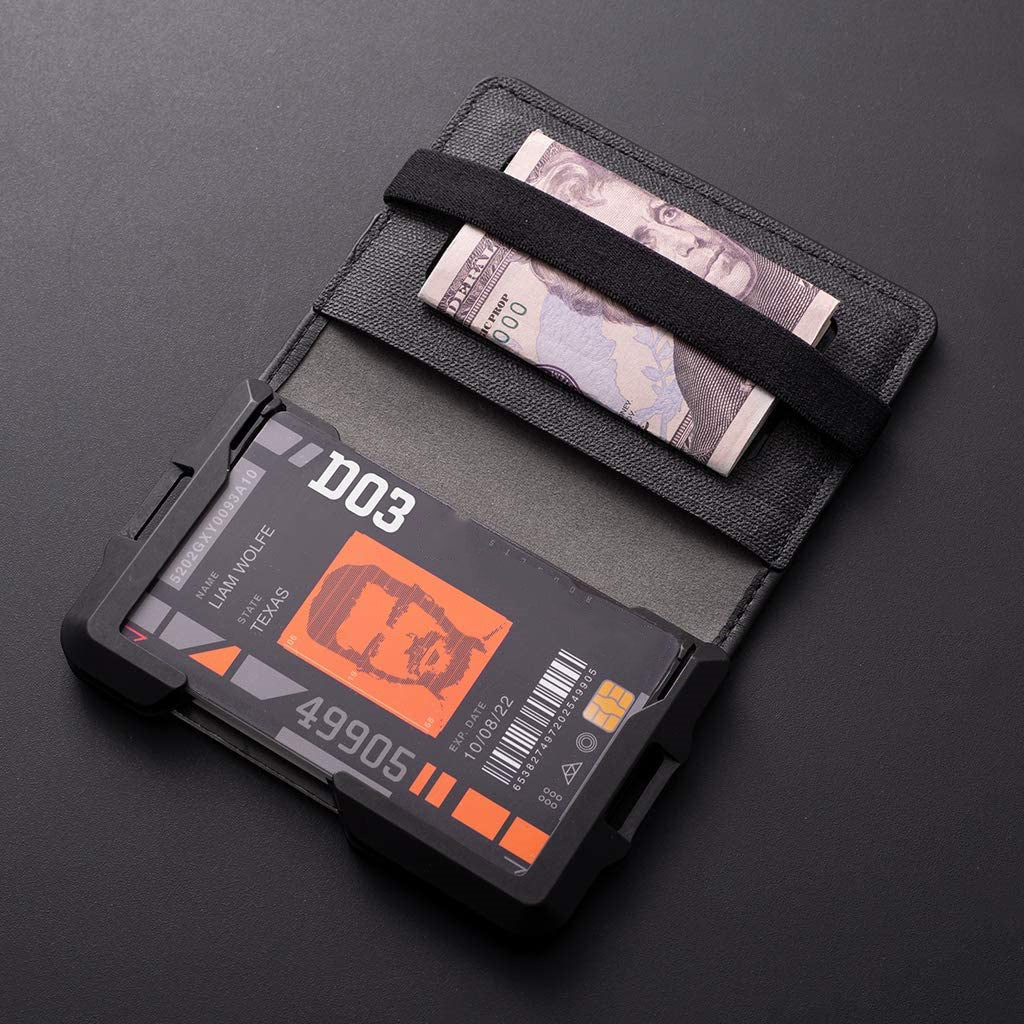 New Men's Rfdi Anti-theft Brush Outdoor Aluminum Alloy Wallet
