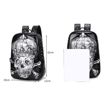 Kreativer Punk-Rucksack mit Totenkopf