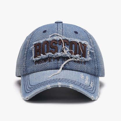Gorra de hombre con visera suave y bordado tridimensional para exteriores