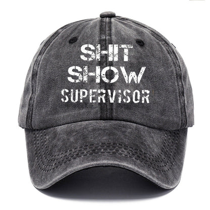 Gorra de papá vieja de algodón lavado con estampado retro para hombre