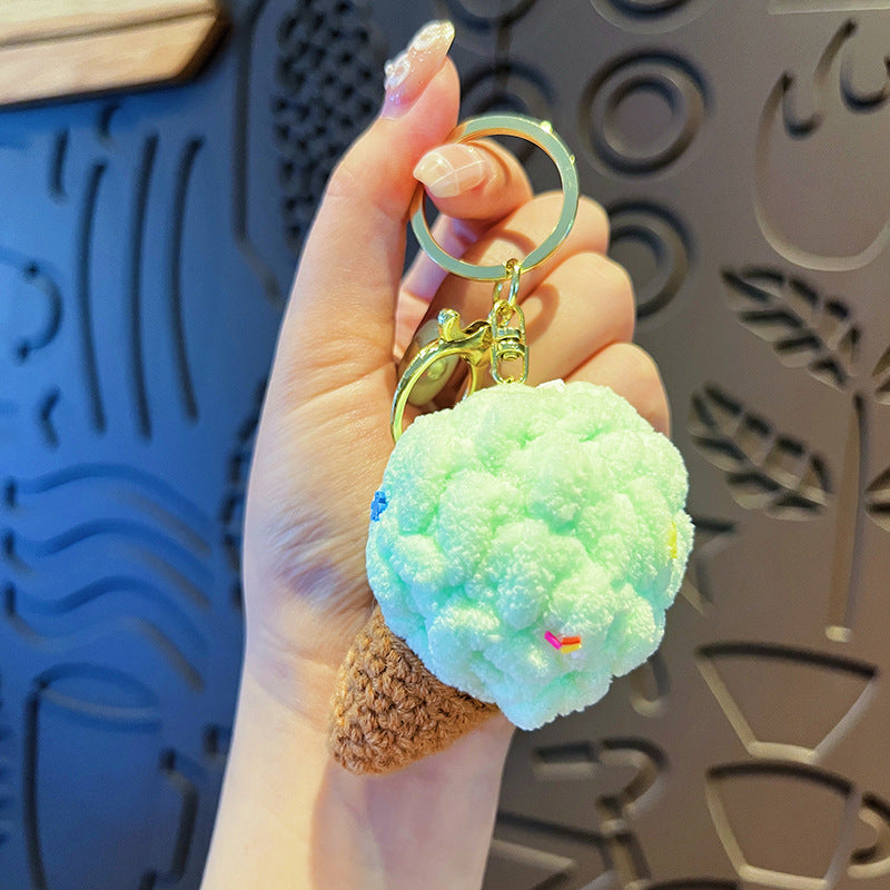 Original Plush Colorful Ice Cream Keychain