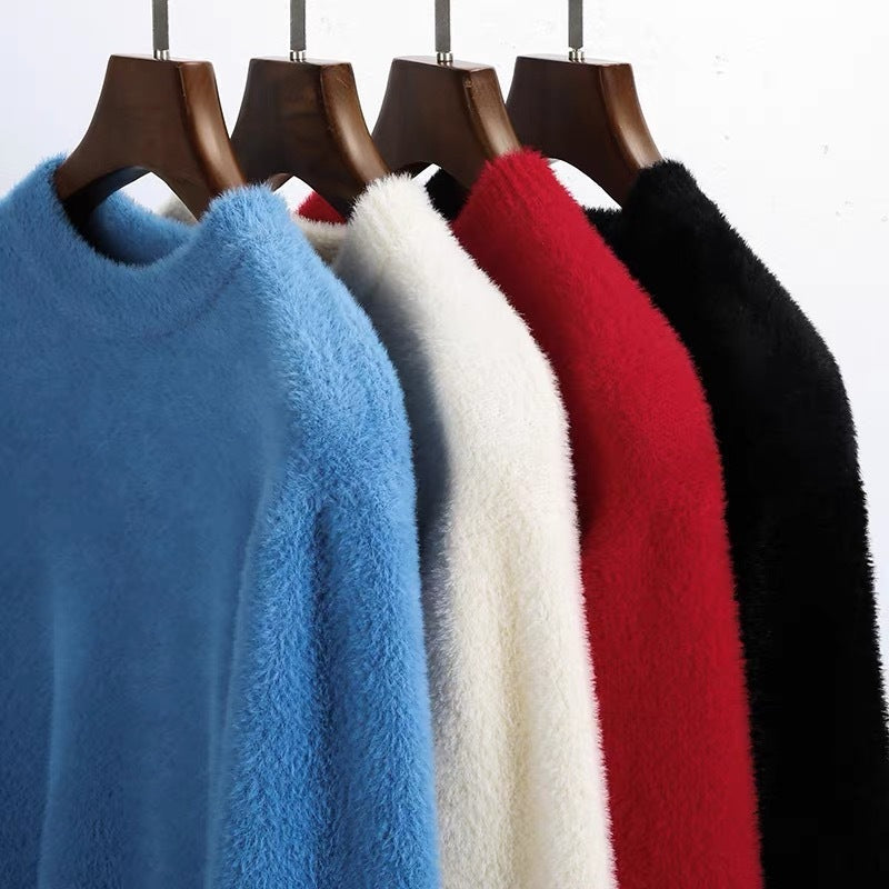Mink High Collar Sweater Men's Undercoat