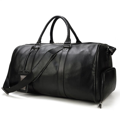 Bolsa de viaje de cuero auténtico para hombre
